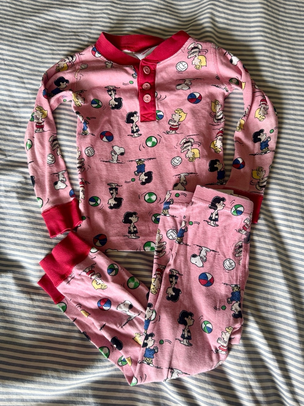 Hanna Andersson Snoopy x Peanuts Characters Pajama Set 90cm